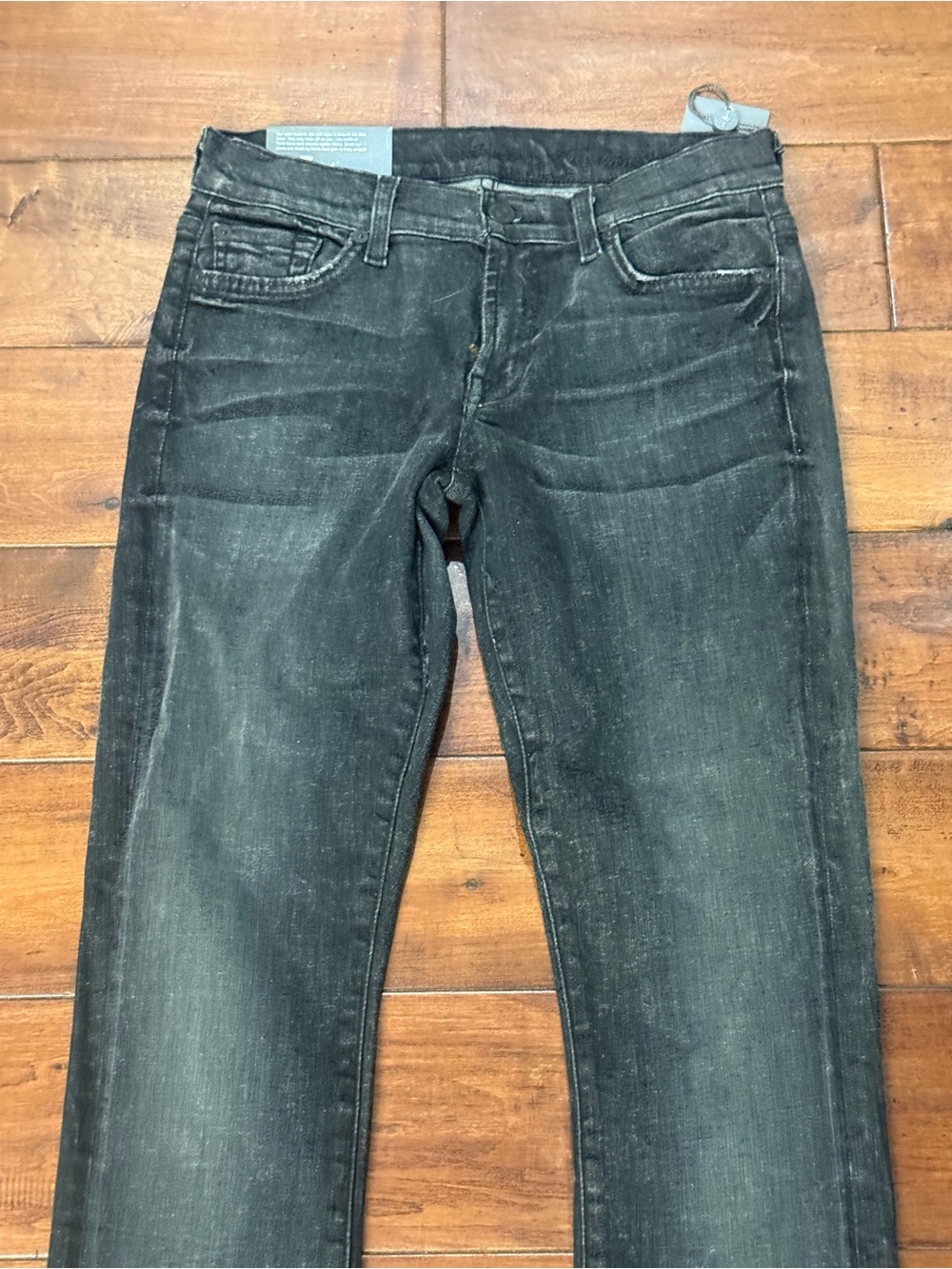 Women’s Black Washed Jeans - 7 for all mankind. Roxanne Classic Skinny 27. NWT!